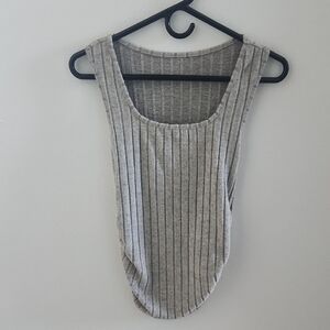 Emery Rose Gray Women's Ribbed Tank Top